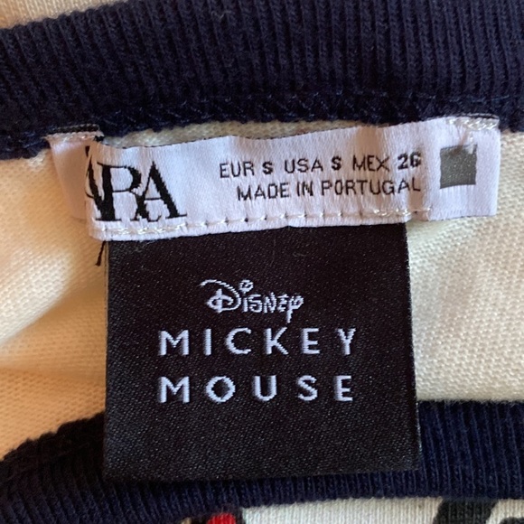 NWOT. Zara White Retro MICKEY MOUSE ©DISNEY T-Shirt. Size S. - Picture 7 of 10